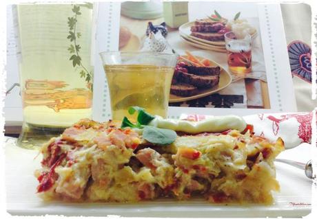 Pastel de lomo, puerro y pimiento 2