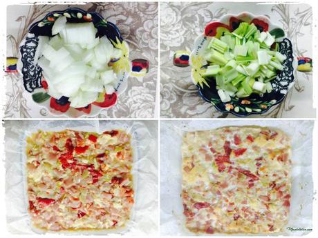 Pastel de lomo, puerro y pimiento Elaboración_Fotor