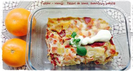 Tupper Menú Pastel de lomo, puerros y cebolla