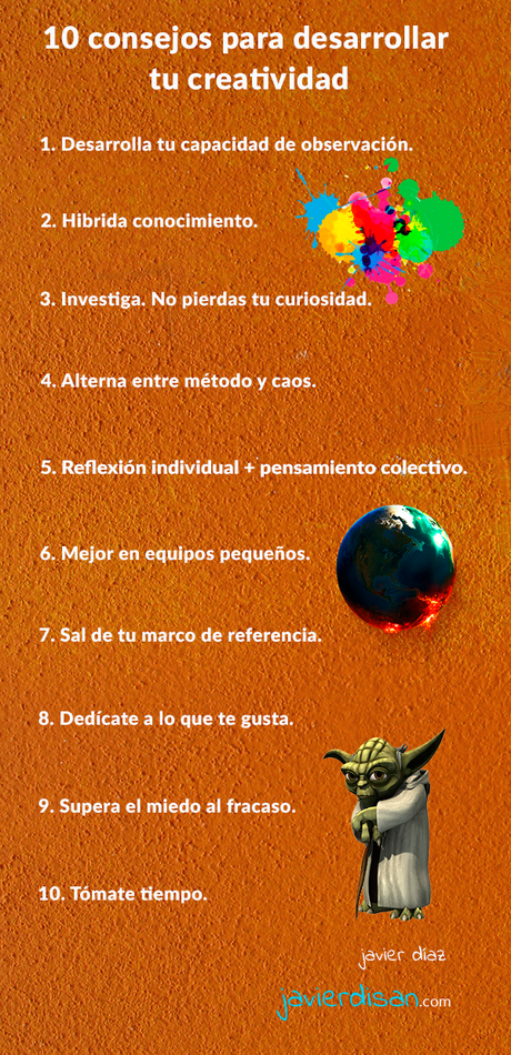 10 consejos para desarrollar tu creatividad [infografía]