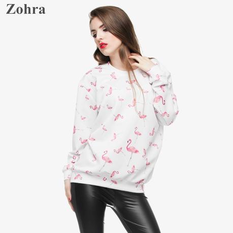 Wishlist Aliexpress Zohra-nueva-moda-marcas-flamencos-impresión-gráfica-3D-para-mujer-Hoodies-Pullover-suelta-de-la-aptitud