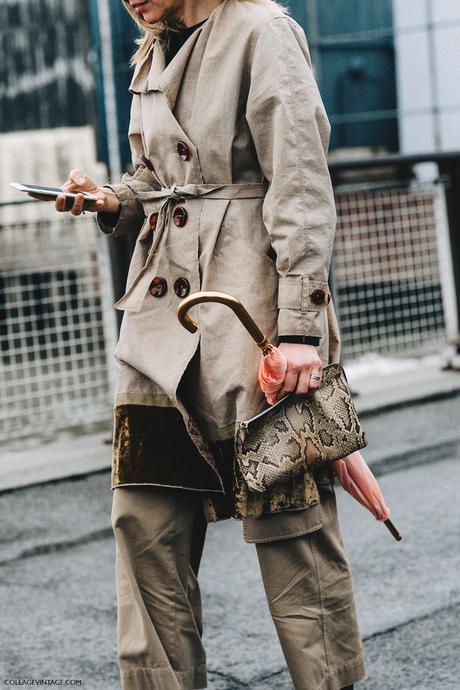 NYFW-New_York_Fashion_Week-Fall_Winter-17-Street_Style-Trench_Coat-Snake_Clutch-