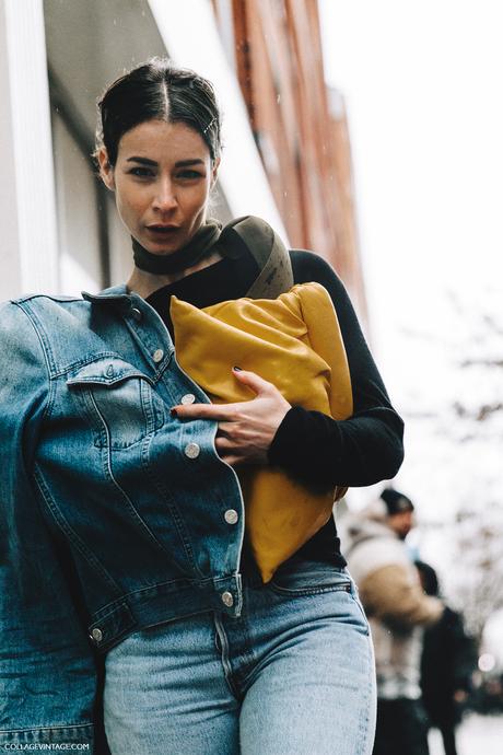 NYFW-New_York_Fashion_Week-Fall_Winter-17-Street_Style-Denim_Outfit-Yellow_Clutch-Irina_Lakicevic-