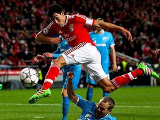 Gol in extremis de Jonas da ventaja a SL Benfica en la eliminatoria de Champions ante Zenit