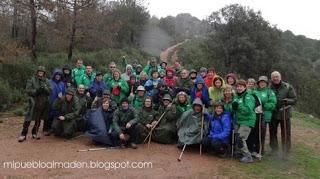 Nueva ruta senderista del Club Pozo Norte de Puertollano por la Sierra de Cordoneros en Almadén