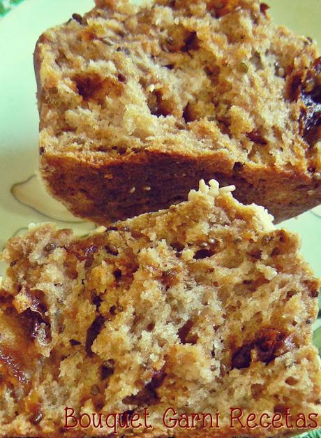 Muffins de tomates, Parmesano y chía