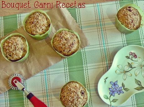 Muffins de tomates, Parmesano y chía
