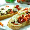 Crostini de pimientos y mozzarella - Recetasde cocina RECETASonline