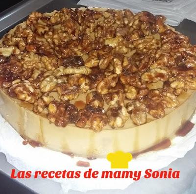 TARTA DE NUECES Y CARAMELO DE MI AMIGA PEPI