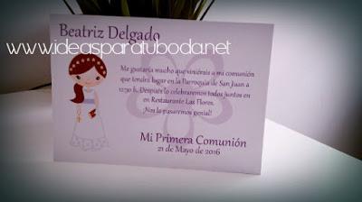 Invitaciones para Comunión