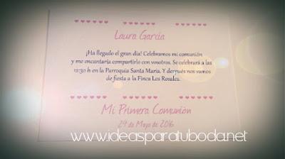 Invitaciones para Comunión