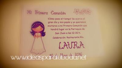 Invitaciones para Comunión