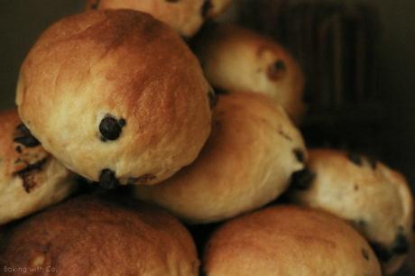 panecillos de leche y chocolate