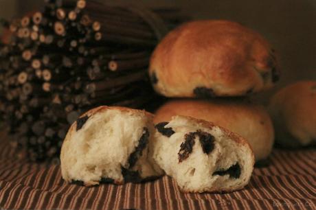 panecillos de leche y pepitas de chocolate