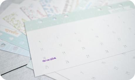 Imprimible: Calendario mensual para filofax