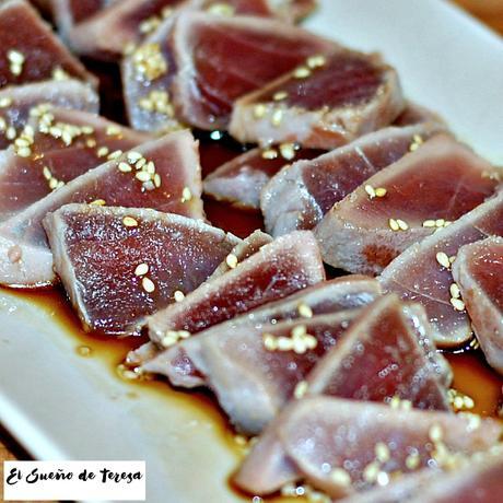 Tataki de atún sencillo