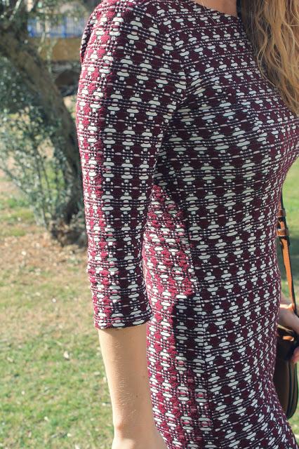 Elastic Dress Burgundy