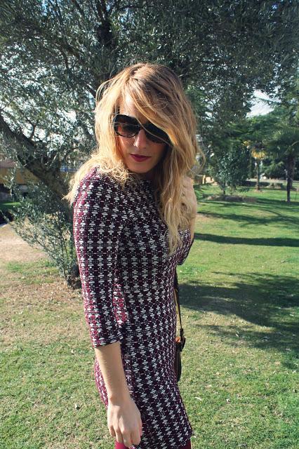 Elastic Dress Burgundy