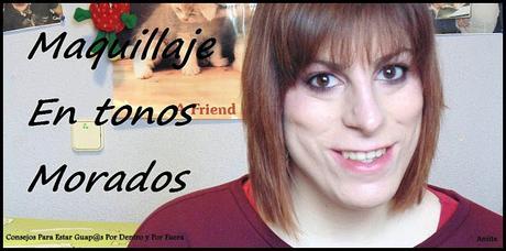 Maquillaje en Tonos Morados.