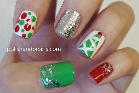 DISEÑOS DE UÑAS CON COLOR DE NAVIDAD