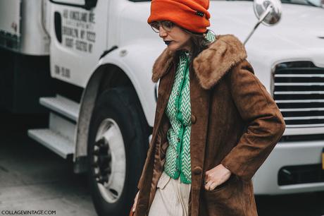 NYFW-New_York_Fashion_Week-Fall_Winter-17-Street_Style-Vintage_Coat-Orange_Beanie-