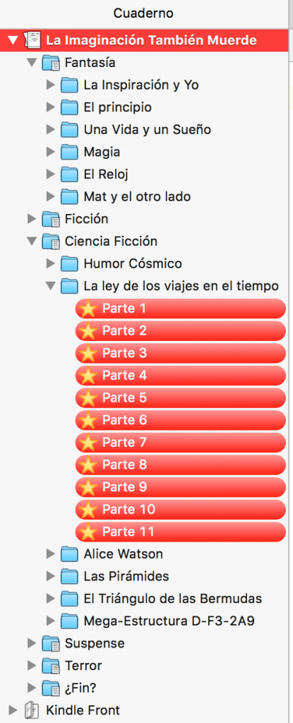 La estructura narrativa en Scrivener - La Imaginación También Muerde