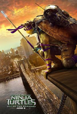 CARTELES CON LAS CUATRO PRINCIPALES PROTAS DE NINJA TURTLES: FUERA DE LAS SOMBRAS