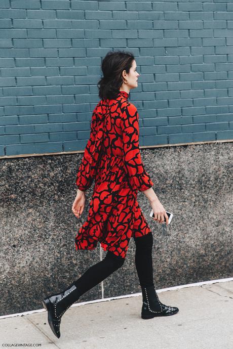 NYFW-New_York_Fashion_Week-Fall_Winter-17-Street_Style-Red_Dress-Michael_Kors-