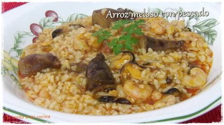 Arroz meloso con pescado