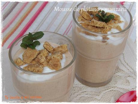 Mousse de plátano y manzana