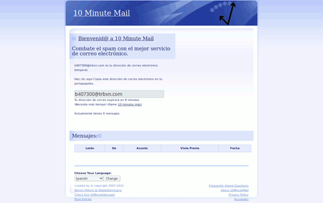 10 Minute Mail - Cuentas de correo temporales