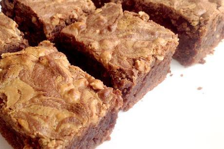 Brownie de chocolate con mantequilla de cacahuete Brownie de chocolate y mantequilla de cacahuete