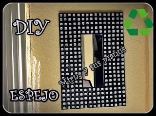 Espejos decorados con Materiales Reciclados.