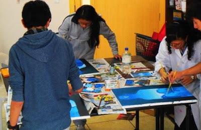Taller de pintura al óleo ( El grito por Edvard Munch )
