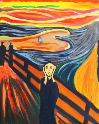 Taller de pintura al óleo ( El grito por Edvard Munch )