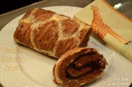 Brazo Gitano Jirafa relleno de Ganaché de Chocolate
