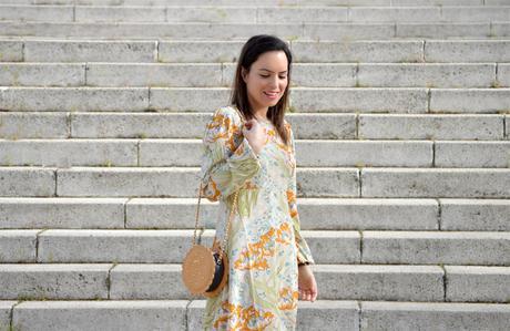 Outfit | Floral midi dress