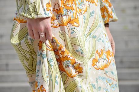 Outfit | Floral midi dress