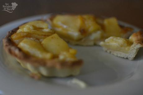Maravilloso pastel de manzana con crema pastelera.