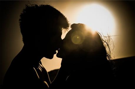 sunset, kiss, couple, love, romance, romantic, silhouette, shadows, people, guy, girl, young, 