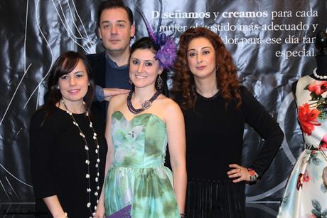 Vestido lila y verde para un #evento