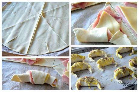 Croissants salados ingredientes