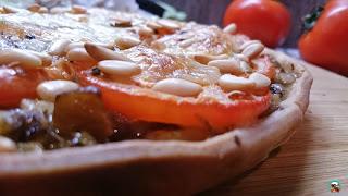 Tarta de tomate y berenjenas