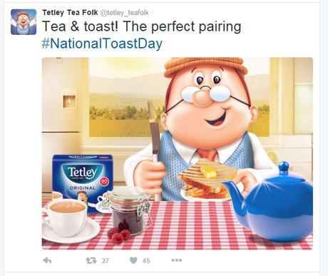 #NationalToastDay, las mejores acciones en Twitter toast tetley