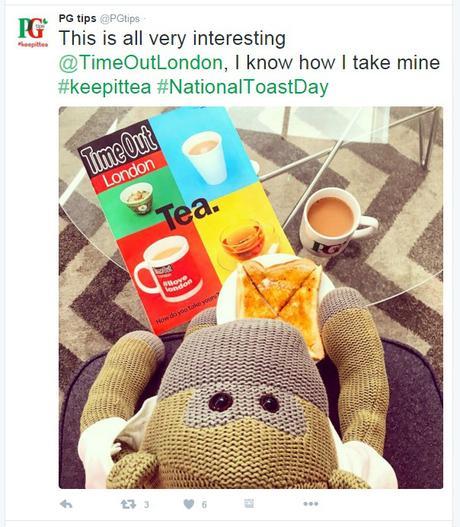 #NationalToastDay, las mejores acciones en Twitter toast pgtips