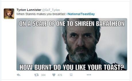 #NationalToastDay, las mejores acciones en Twitter toast lannyster