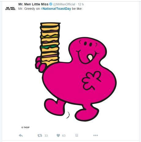 #NationalToastDay, las mejores acciones en Twitter toast mr men