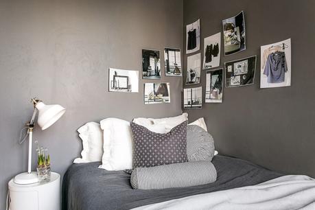 Un hogar en 34 m² planta abierta interiores espacios pequeños estudio diáfano diseño pisos pequeños decoración pisos suecos decoración minipisos decoración en gris blog decoración nórdica 