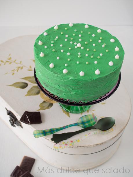 Tarta de chocolate y menta (con trocitos de After Eight!!)