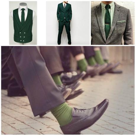 Novios con un toque verde Ideas para novio en verde